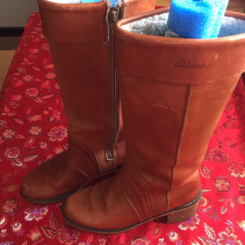 Vintage shearling tall boots